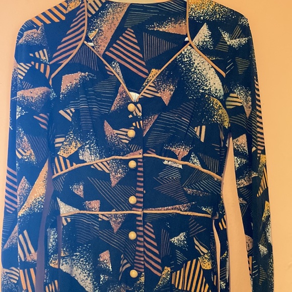 Vintage 1964-1974 abstract union made in USA Dress size small - Picture 11 of 11